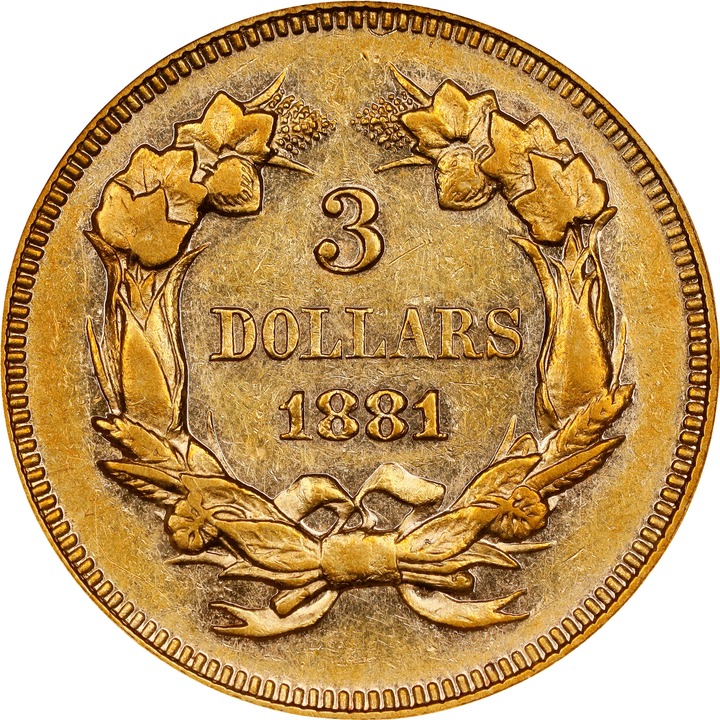 1881 $3 AU55 thumbnail 3