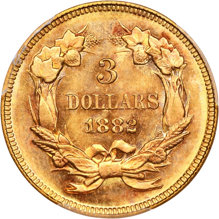 1882 $3 MS65 thumbnail 2
