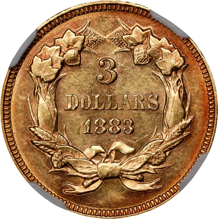 1883 $3 AU58 thumbnail 2