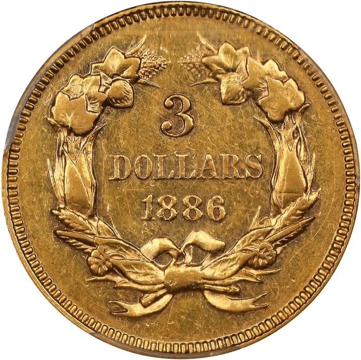 1886 $3 VF20 CAC thumbnail 17