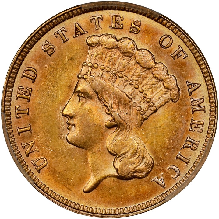 Image for 1887 $3 MS62 CAC