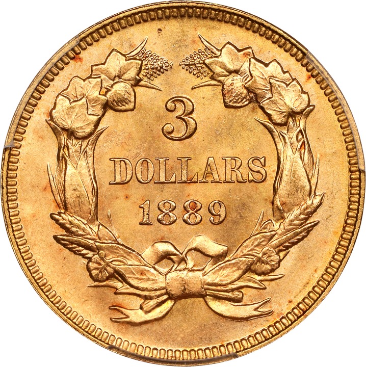 1889 $3 MS66 thumbnail 2