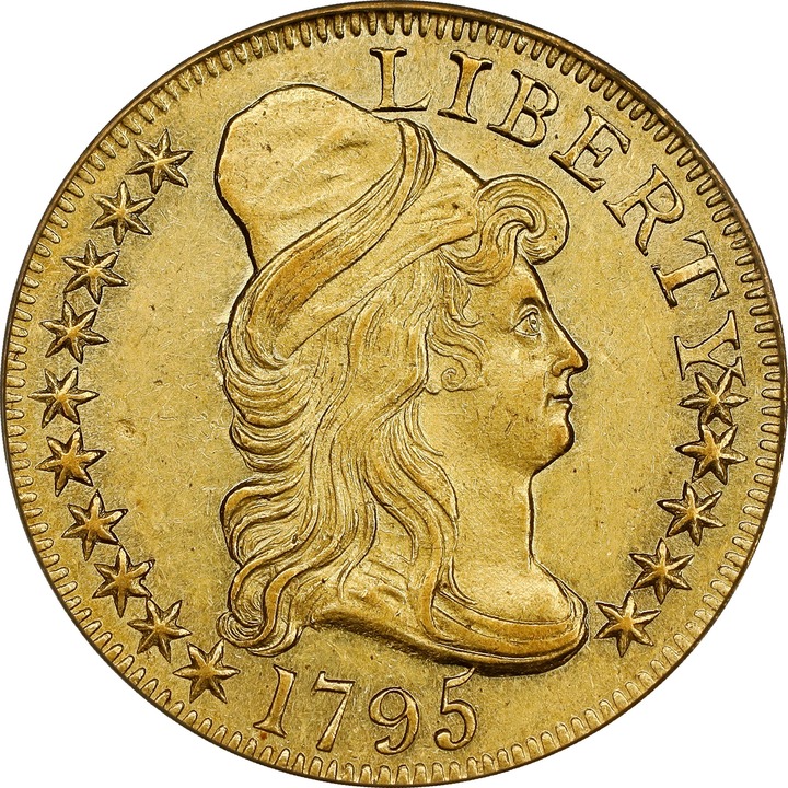Image for Draped Bust Half Eagle $5  Small Eagle, 1795-1798 [Type] AU55