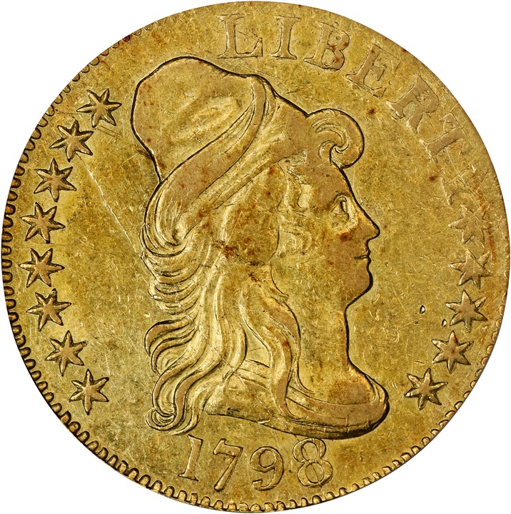 Image for Draped Bust Half Eagle $5  Large Eagle, 1795-1807 [Type] VF30