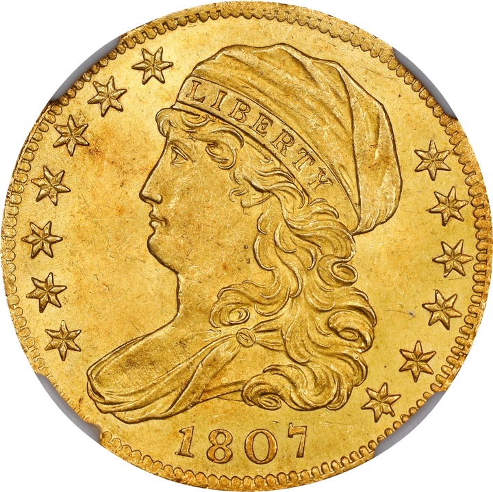 1807 $5  Capped Bust, Left MS thumbnail 4