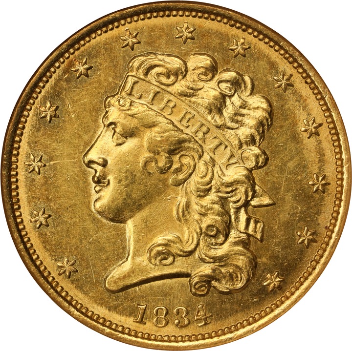 1834 $5  Classic Head, Plain 4 MS thumbnail 11