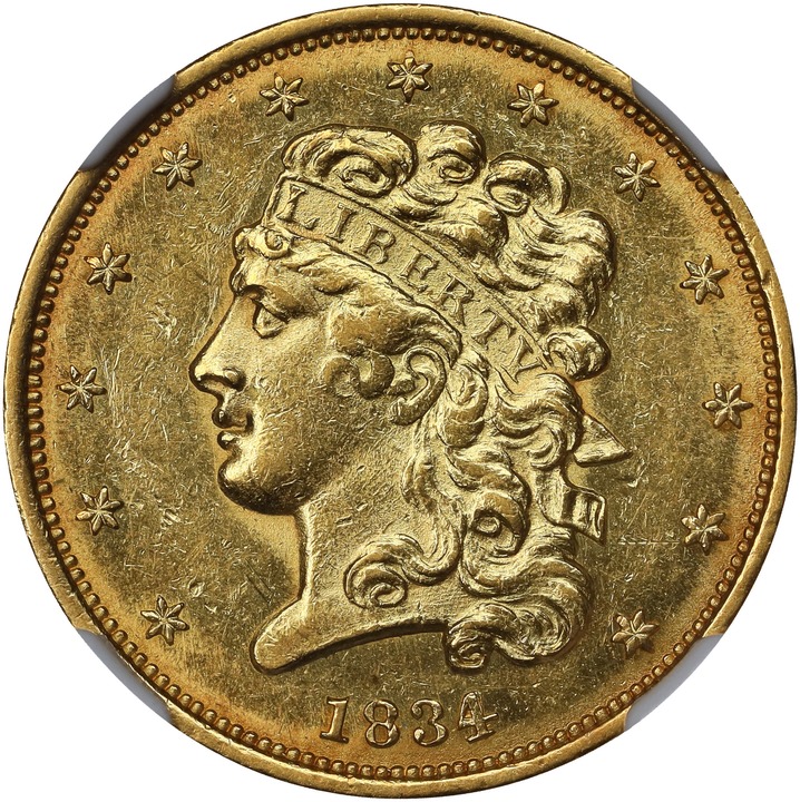 1834 $5  Classic Head, Plain 4 MS thumbnail 12