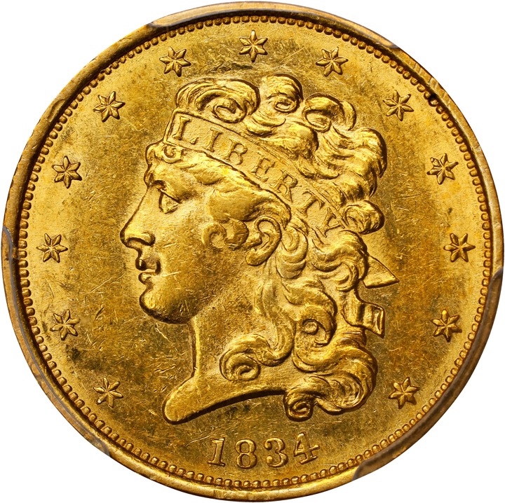 1834 $5  Classic Head, Plain 4 MS thumbnail 13