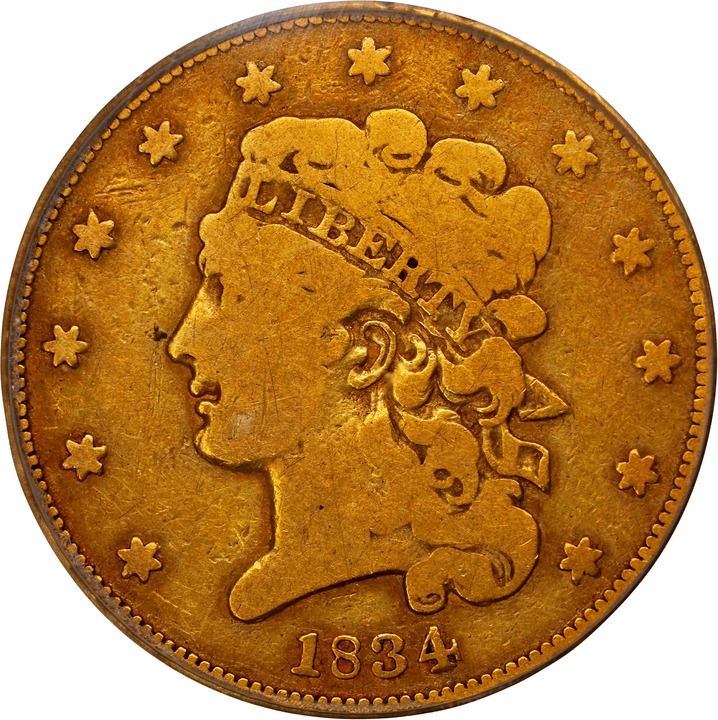 1834 $5  Classic Head, Crosslet 4 MS thumbnail 2