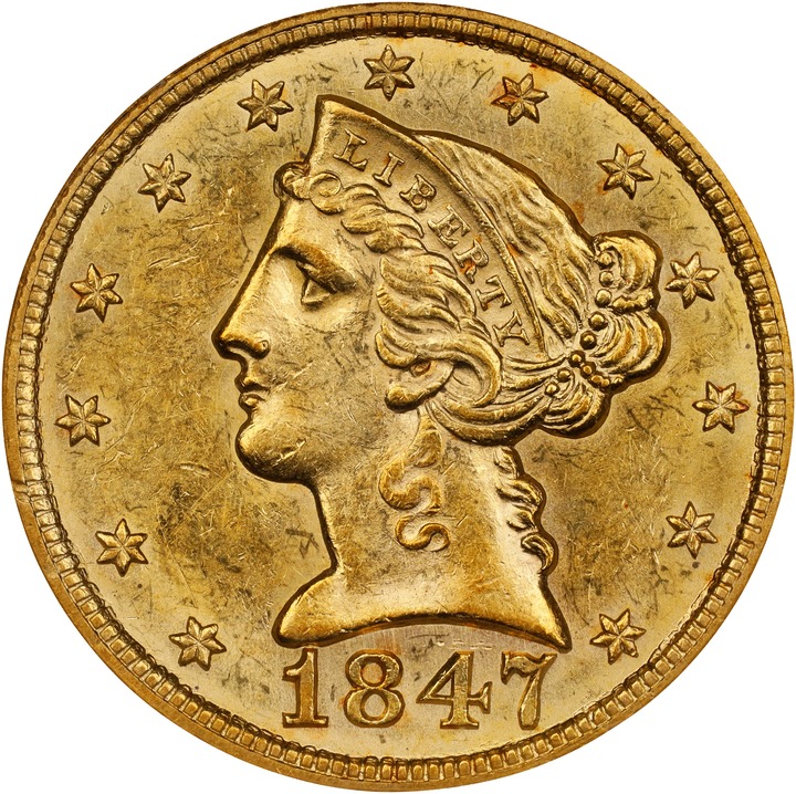 1847 $5  MS thumbnail 4