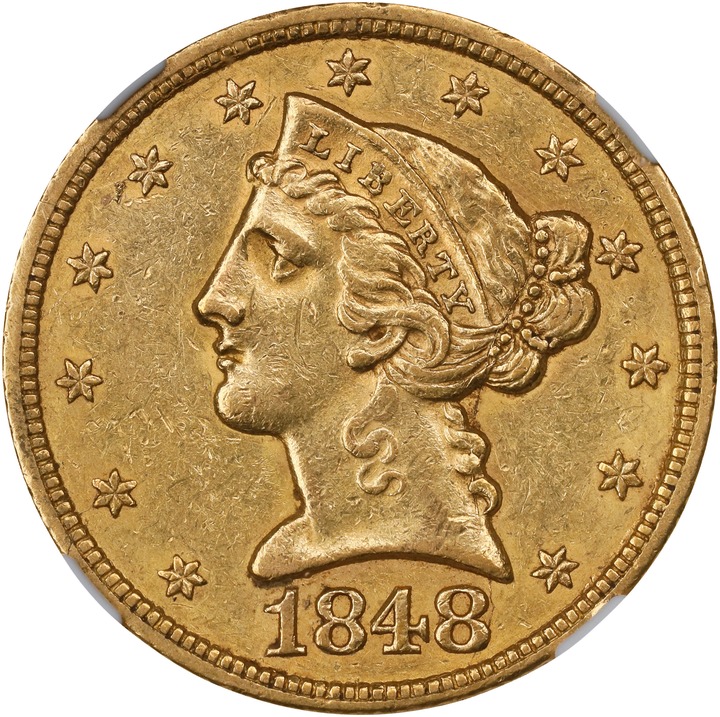 1848 $5  MS thumbnail 3