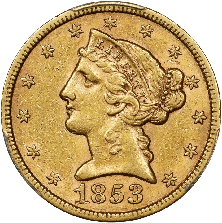 1853 $5  MS thumbnail 3