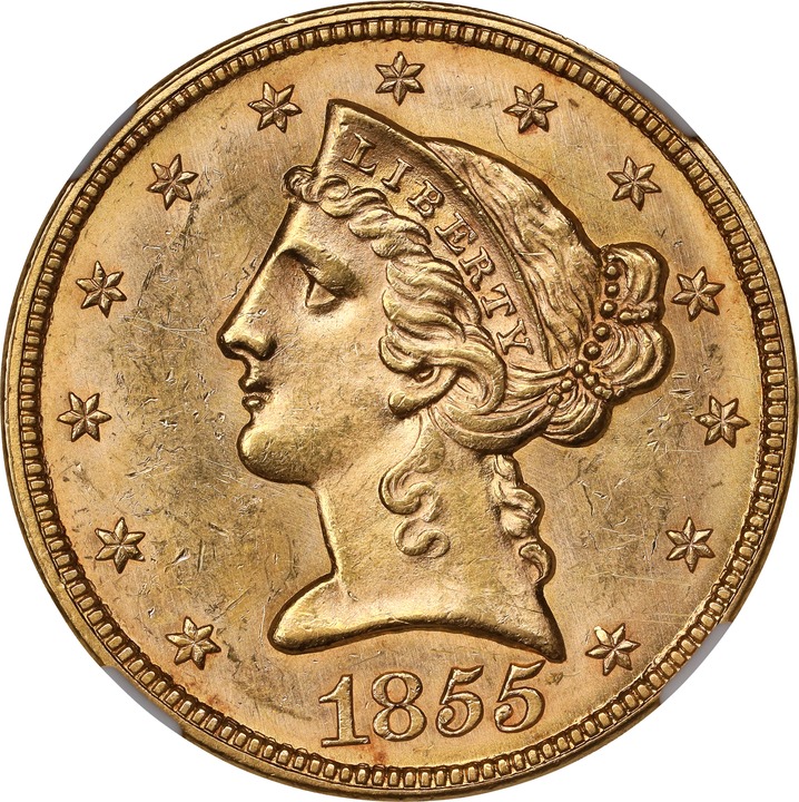 1855 $5  MS thumbnail 2
