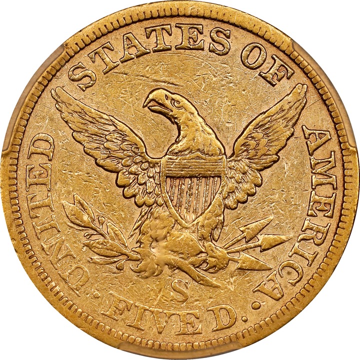 1864-S $5  MS thumbnail 10
