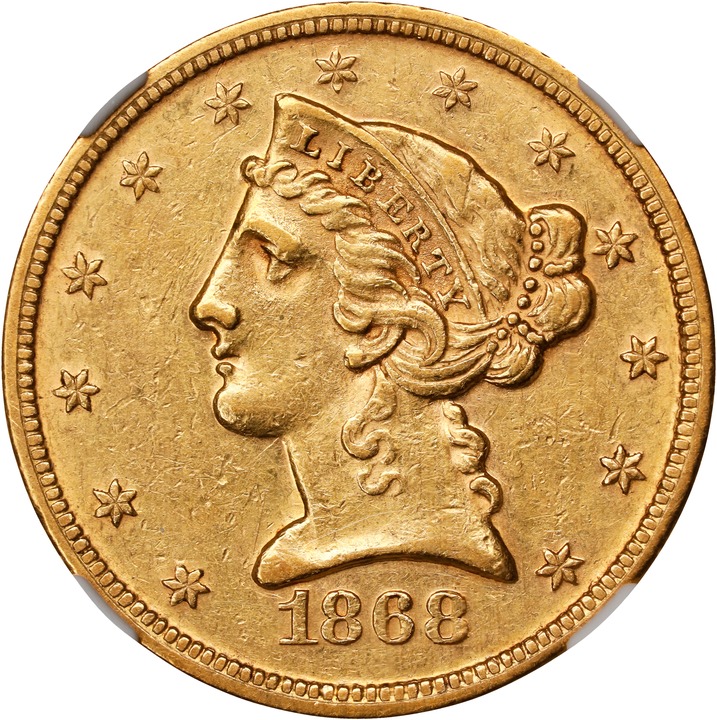 1868 $5  MS thumbnail 2