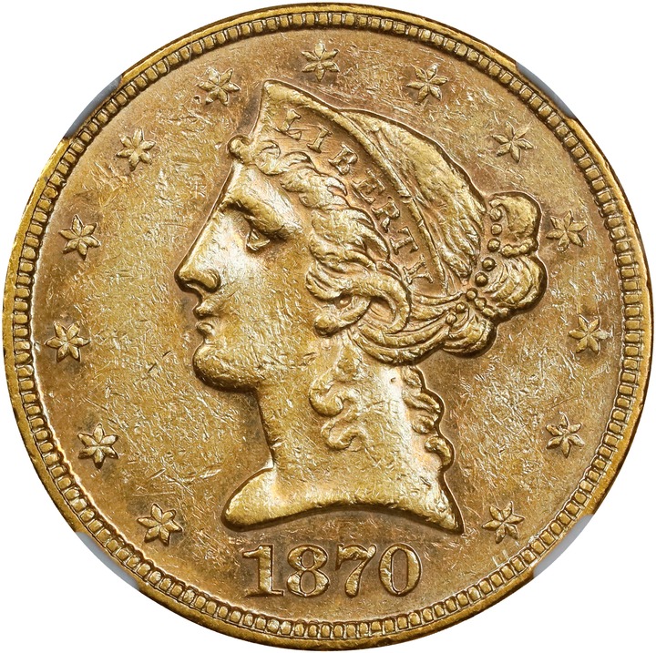 1870 $5  MS thumbnail 2