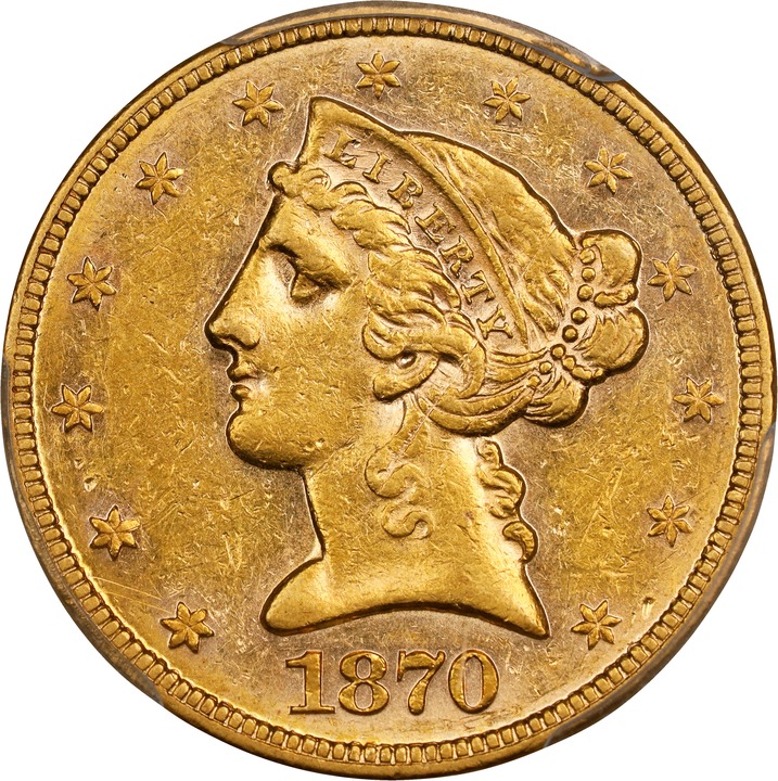 1870 $5  MS thumbnail 3