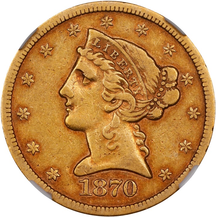 1870-CC $5  MS thumbnail 2