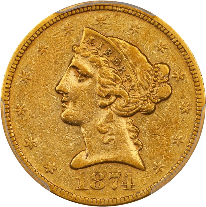 1874 $5  MS thumbnail 2