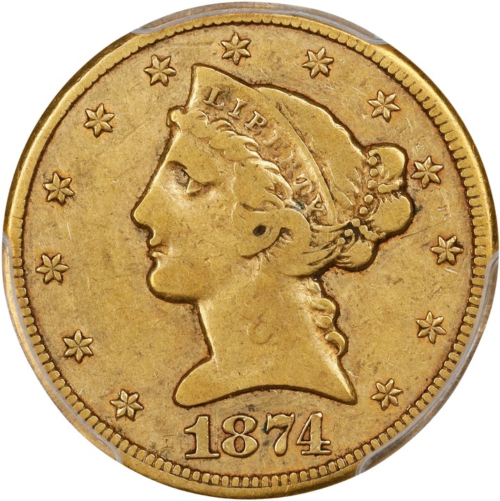 1874-CC $5  MS thumbnail 4