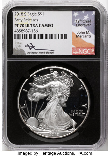 2018-S $1  Silver Eagle PR DCAM thumbnail 3