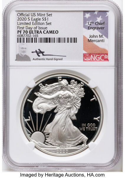 2020-S $1  Silver Eagle PR DCAM thumbnail 3