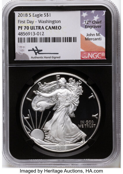 2018-S $1  Silver Eagle PR DCAM thumbnail 6