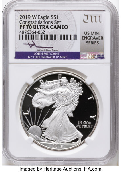 2019-W $1  Silver Eagle PR DCAM thumbnail 3