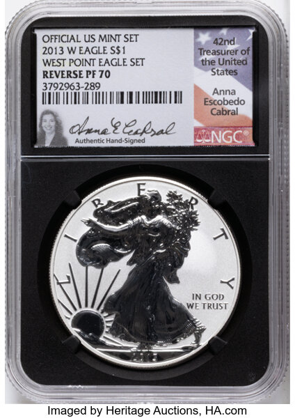 2013-W $1  Silver Eagle, Reverse Proof PR thumbnail 3