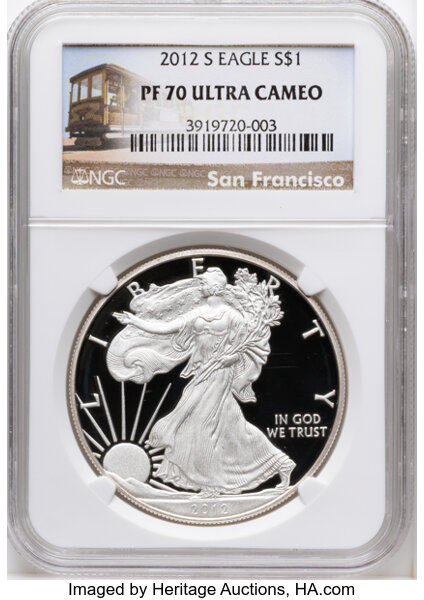 2012-S $1  Silver Eagle PR DCAM thumbnail 3