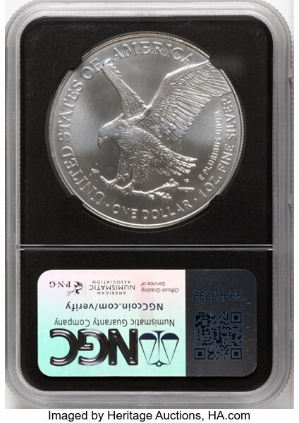 2024-(P) $1  Silver Eagle, Star Privy MS70 thumbnail 2
