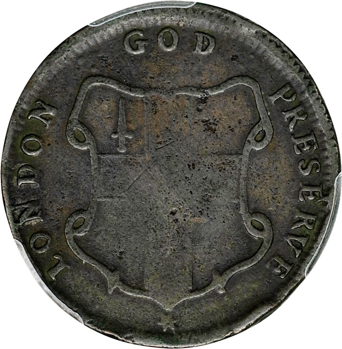 (1694) 1/2 P Elephant, LONDON, Thick Planchet MS BN thumbnail 16