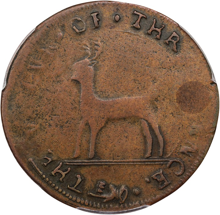 1737 Copper Higley, 3 Hammers, CONNECTICVT MS BN thumbnail 2