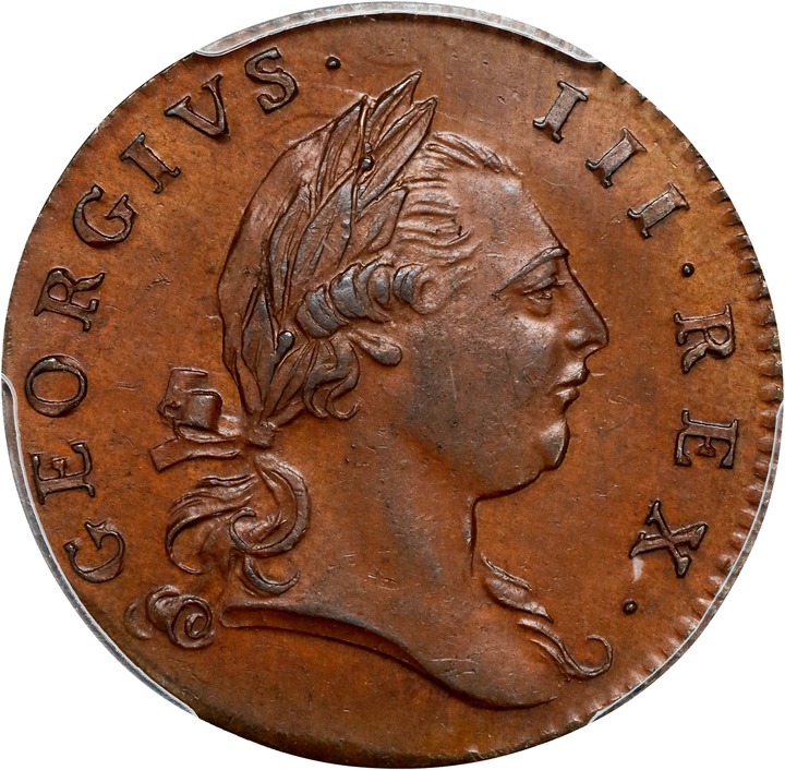 1773 1/2 P Virginia, Period After GEORGIVS MS BN thumbnail 2