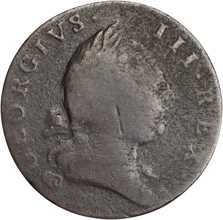 1773 1/2 P Virginia, Period After GEORGIVS MS BN thumbnail 3