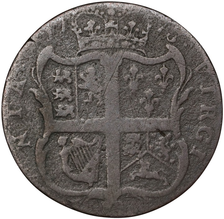 1773 1/2 P Virginia, Period After GEORGIVS MS BN thumbnail 17