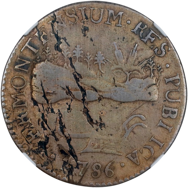 1786 Copper Vermont, VERMONTENSIUM MS BN thumbnail 3