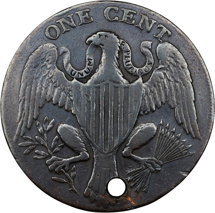 1791 1c Washington, Large Eagle MS BN thumbnail 11