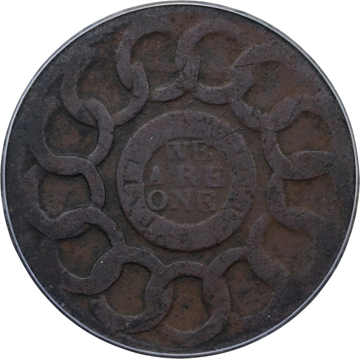 1787 Fugio 1c 4 Cinquefoils, STATES UNITED MS BN F12 BN thumbnail 17