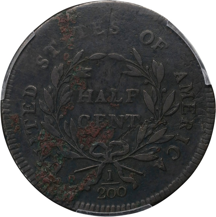 1795 1/2c No Pole, Plain Edge MS RB thumbnail 19