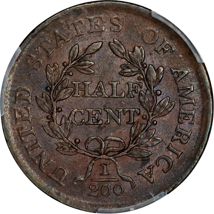 Draped Bust Half Cent 1/2c 1800-1808 MS BN [Type] G6 BN thumbnail 13