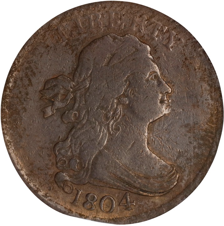 Draped Bust Half Cent 1/2c 1800-1808 MS BN [Type] G6 BN thumbnail 16