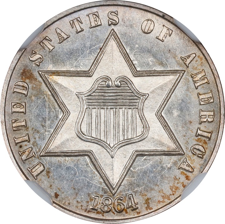 3-Cent Silver 3cS Type 3, 1859-1872 [Type] G6 thumbnail 3