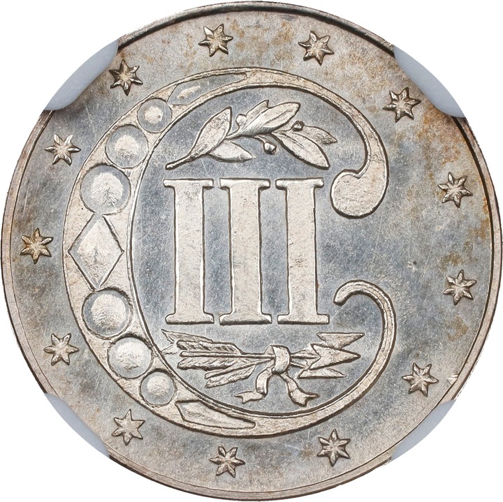 3-Cent Silver 3cS Type 3, 1859-1872 [Type] G6 thumbnail 4