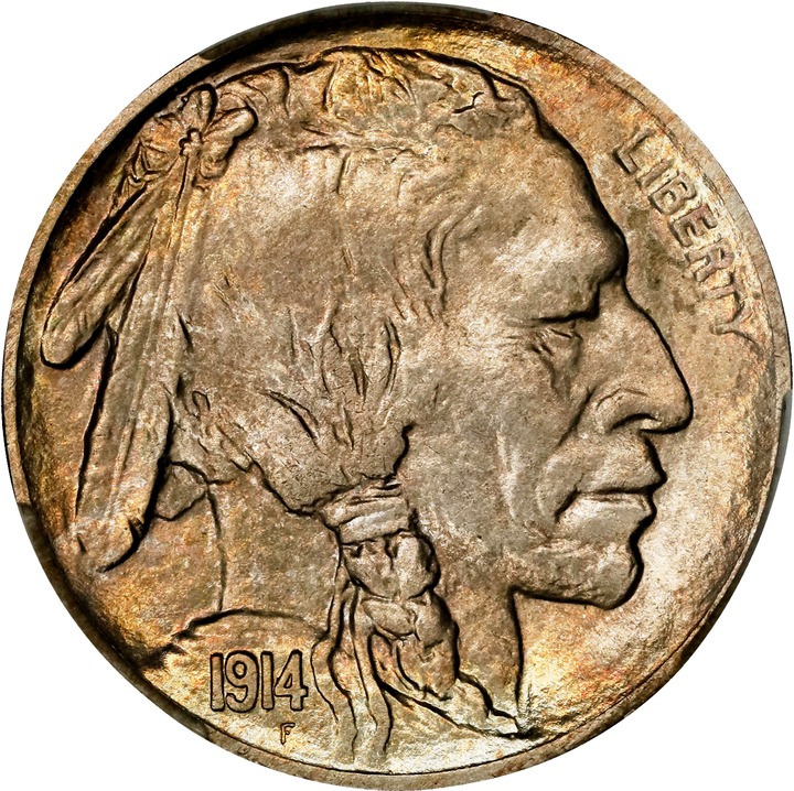 Buffalo Nickel 5c Type 2 Reverse, Matte Finish, 1913-1916 [Type] PR67 CAC thumbnail 5