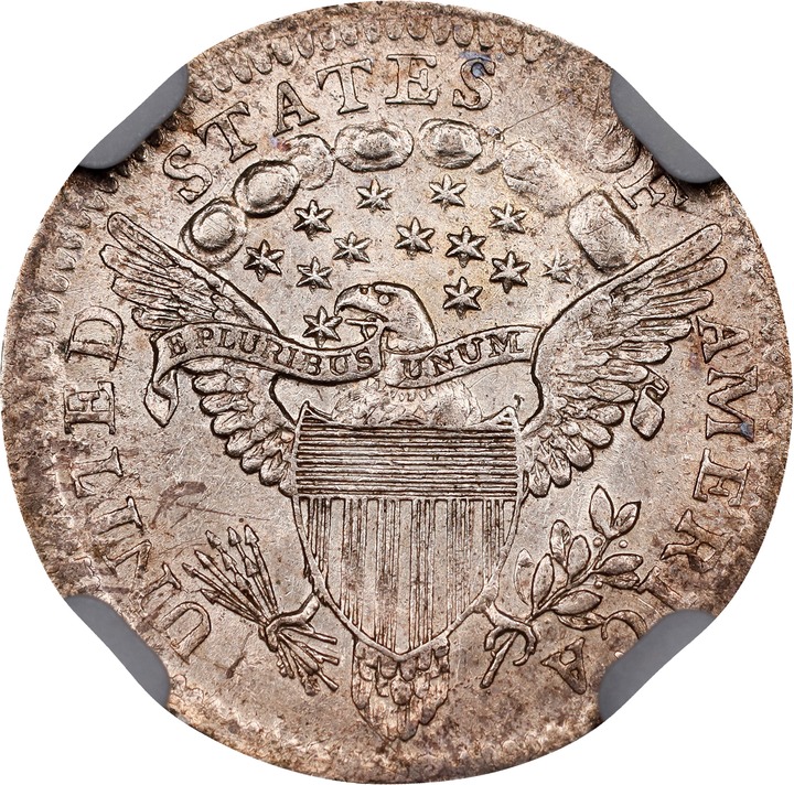 Draped Bust Half Dime H10c Heraldic Eagle, 1800-1805 [Type] F12 thumbnail 25