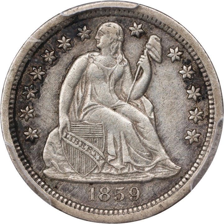1859-S 10c MS thumbnail 2