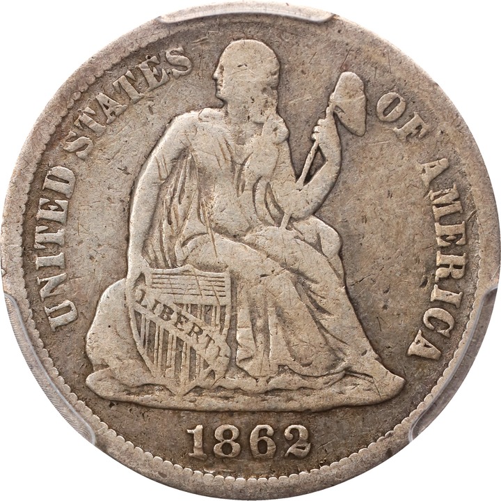 1862-S 10c MS thumbnail 3