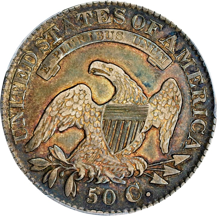 1828 50c Square Base 2, Small 8s, Large Letters AG3 CAC thumbnail 6