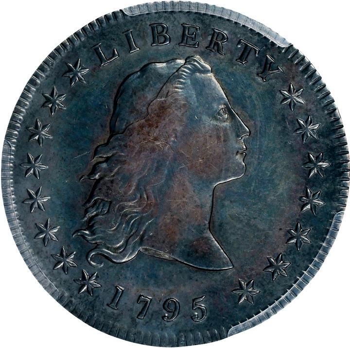 1795 $1  Flowing Hair, 3 Leaves MS thumbnail 3